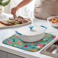 thumbnail image 2 of BoxerDog and Pioneer Flower Dish Drying Mat for Kitchen 1 Pack, Ultra Absorbent Microfiber Dishes Drainer Mats,16"x18", 2 of 6