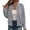 Gray(LaidesJacket ), variant on LUVDA Jackets for Women Waffle Knit Full Zip Long Sleeve Casual Lightweight Coats with Ribbed Trim for Fall Winter Outerwear