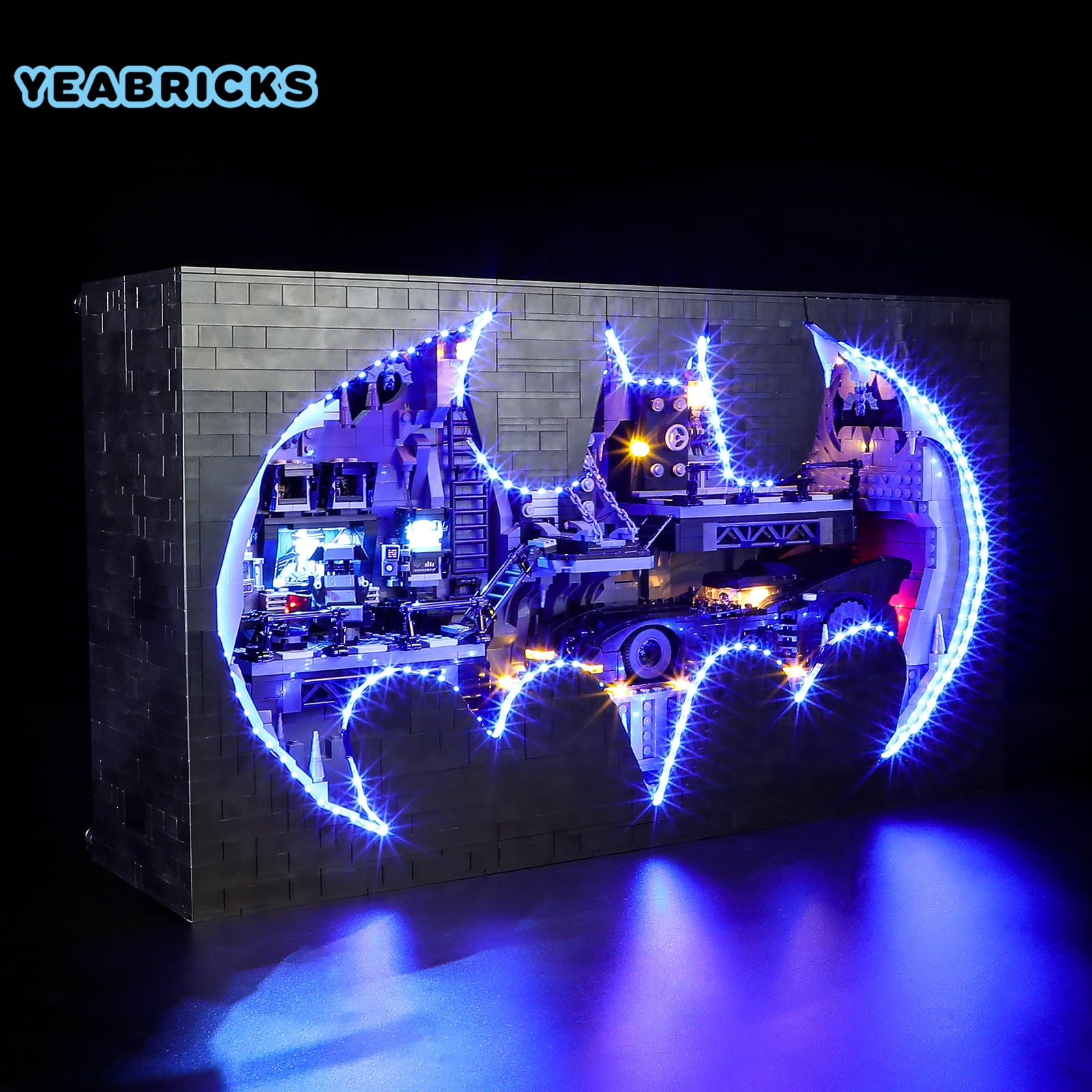 YEABRICKS LED Lighting Kit Compatible with LEGO Batcave Shadow Box