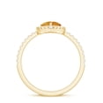 thumbnail image 3 of Rosec Jewels Citrine Teardrop Engagement Ring with Halo - 6X8 mm - Natural Citrine Diamond Ring - AAA Quality - with Jewelry Box, 14K Yellow Gold, US 6.50, 3 of 9