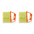 thumbnail image 4 of Cateissary Cepillo ciego para aire acondicionado, cortinas con persianas, ventana, desechos desmontables, paño de limpieza manual, herramienta naranja 2Conjunto, 4 of 6