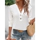 thumbnail image 4 of Blusa de mujer de manga larga con hombros descubiertos, mangas con volantes y lazo en la espalda, 4 of 6