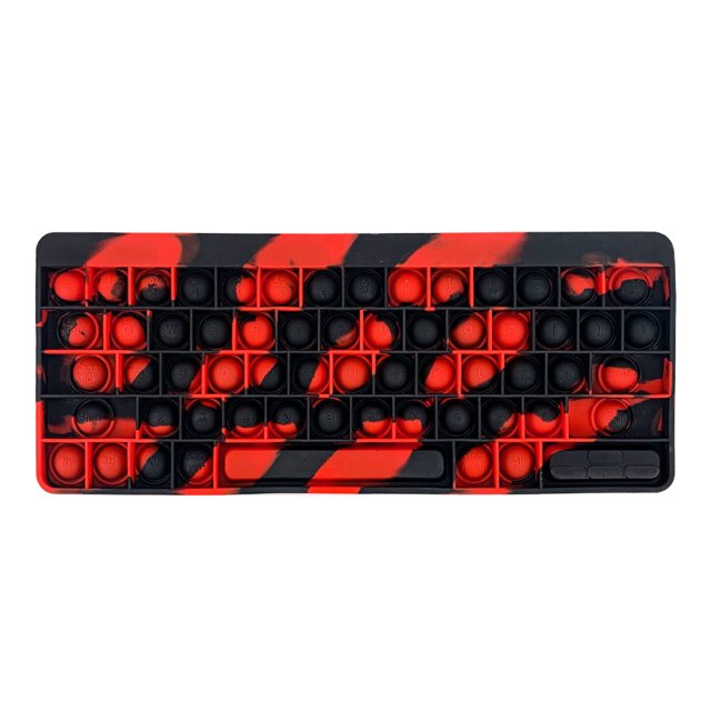 CAROOTU Push Bubble Fidget Toy Silicone Keyboard Decompression Toy Thinking Training Puzzle Game for Adult Children