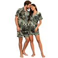 thumbnail image 4 of JULMCOMO Halloween Matching Pajamas for Couples Witch Graveyard Print Short Sleeve Soft Party Two Piece Sets Loose Fit Holiday Lounge Sets Light Gray-Men S, 4 of 6