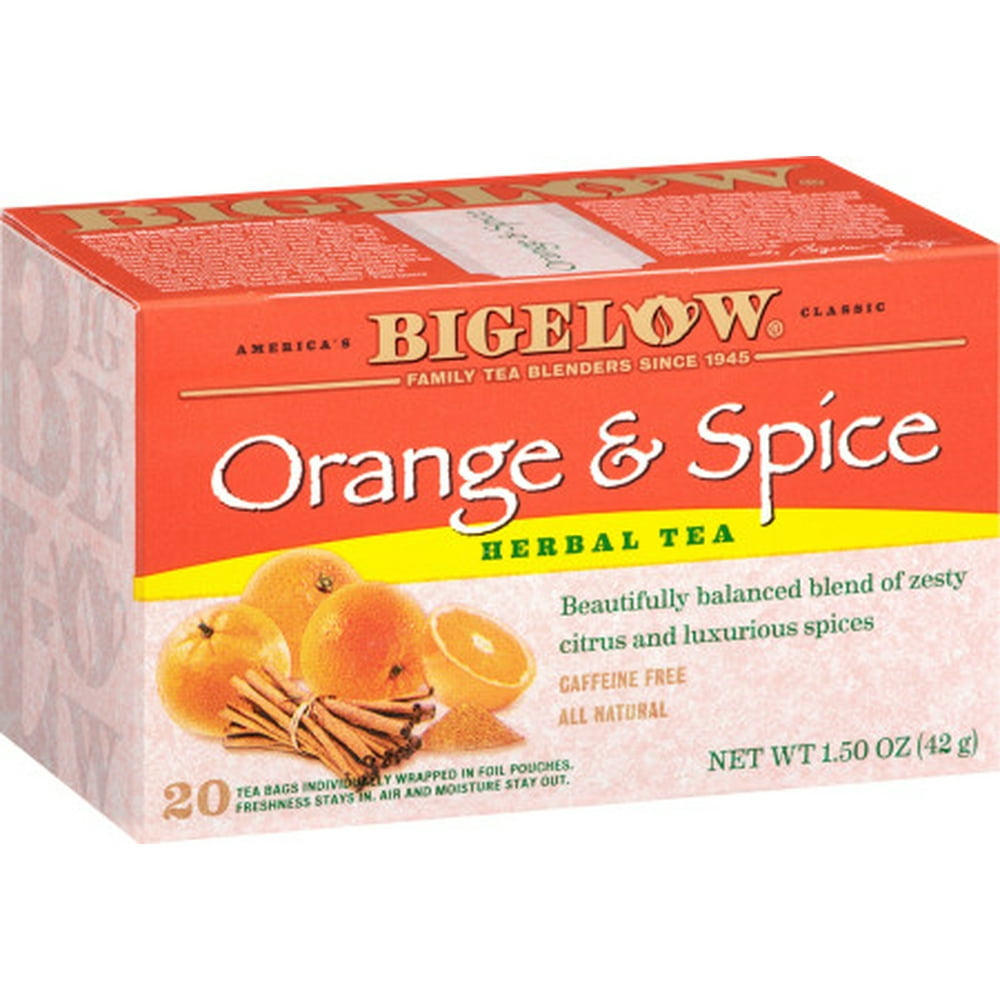 Bigelow Orange & Spice, Herbal Tea, Tea Bags, 20 Ct