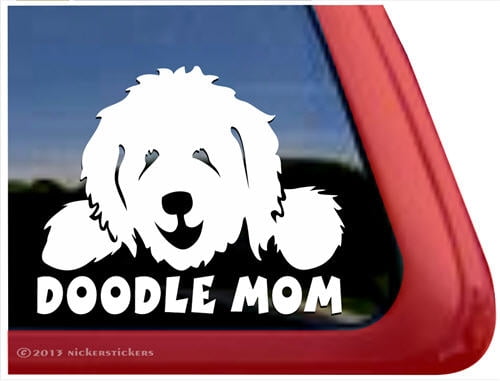 Double Doodle Mom TP 960 vinyl 8/" Decal Sticker labradoodle goldendoodle