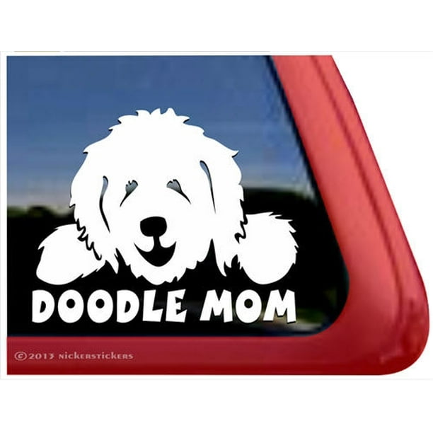 NickerStickers Doodle Mom, High Quality Vinyl Goldendoodle Labradoodle Dog  Window Decal