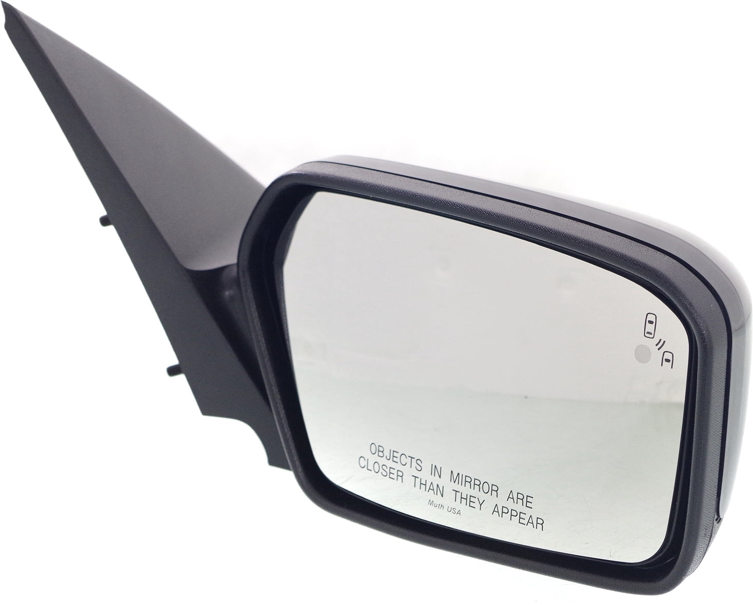 Mirror Compatible With 2010-2012 Ford Fusion 2010-2011 Mercury Milan Right Passenger Side Heated w/ Blind Spot Detection in Glass 1 Paintable and Textured Black Cap Kool-Vue