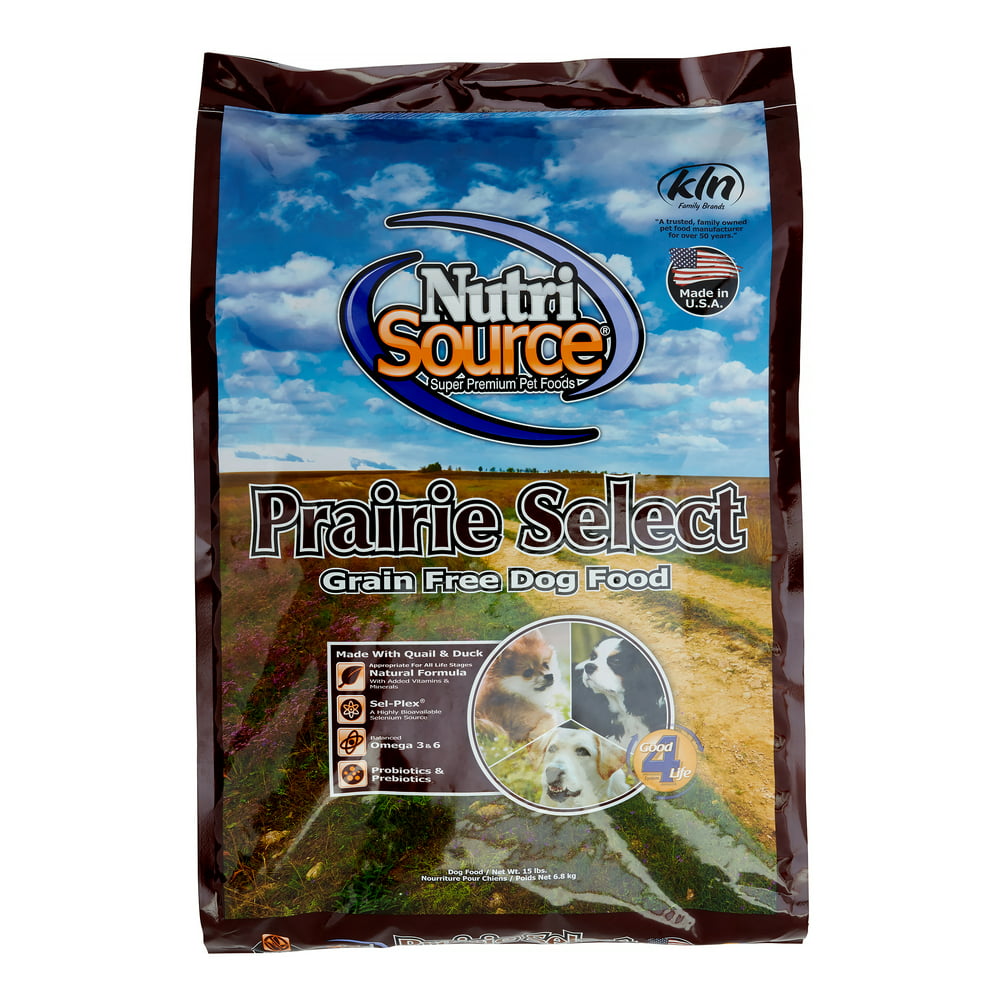 NutriSource GrainFree Prairie Select Dry Dog Food, 15 lb