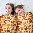 thumbnail image 5 of Autumn Fall Leaves Pattern Round Blanket,Comfortable Soft Flannel Throw Blanket,All Season,Warm Lightweight Blankets for Sofa Bed Couch Living Room Chair 47"x47", 5 of 5