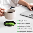 thumbnail image 3 of Light Green Fruit Coasters Set of 6, Absorbent Coasters for Drinks, Modern Minimalist Decor Black Background Coaster for Desk Coffee Table Protection, Home Decor House Warming Gifts 4", 3 of 8