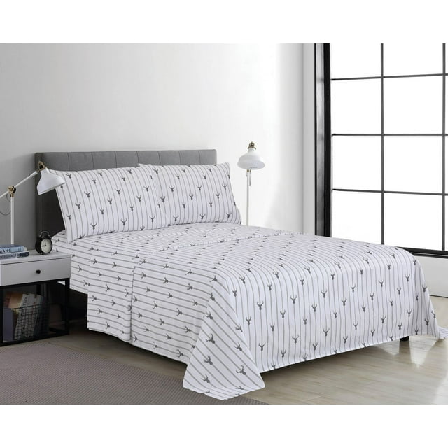Ensemble de draps en microfibre 4 pièces Cerf