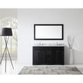 thumbnail image 2 of Talisa 60" Double Bath Vanity in Espresso with White Marble Top and Round Sinks with Matching Mirror, 2 of 5
