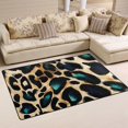 thumbnail image 2 of Jewel Green Leopard Print Memory Foam Area Rug 60"x39" Non Slip, Absorbent, Fade Proof for Living Room, Bedroom, Office, 2 of 7