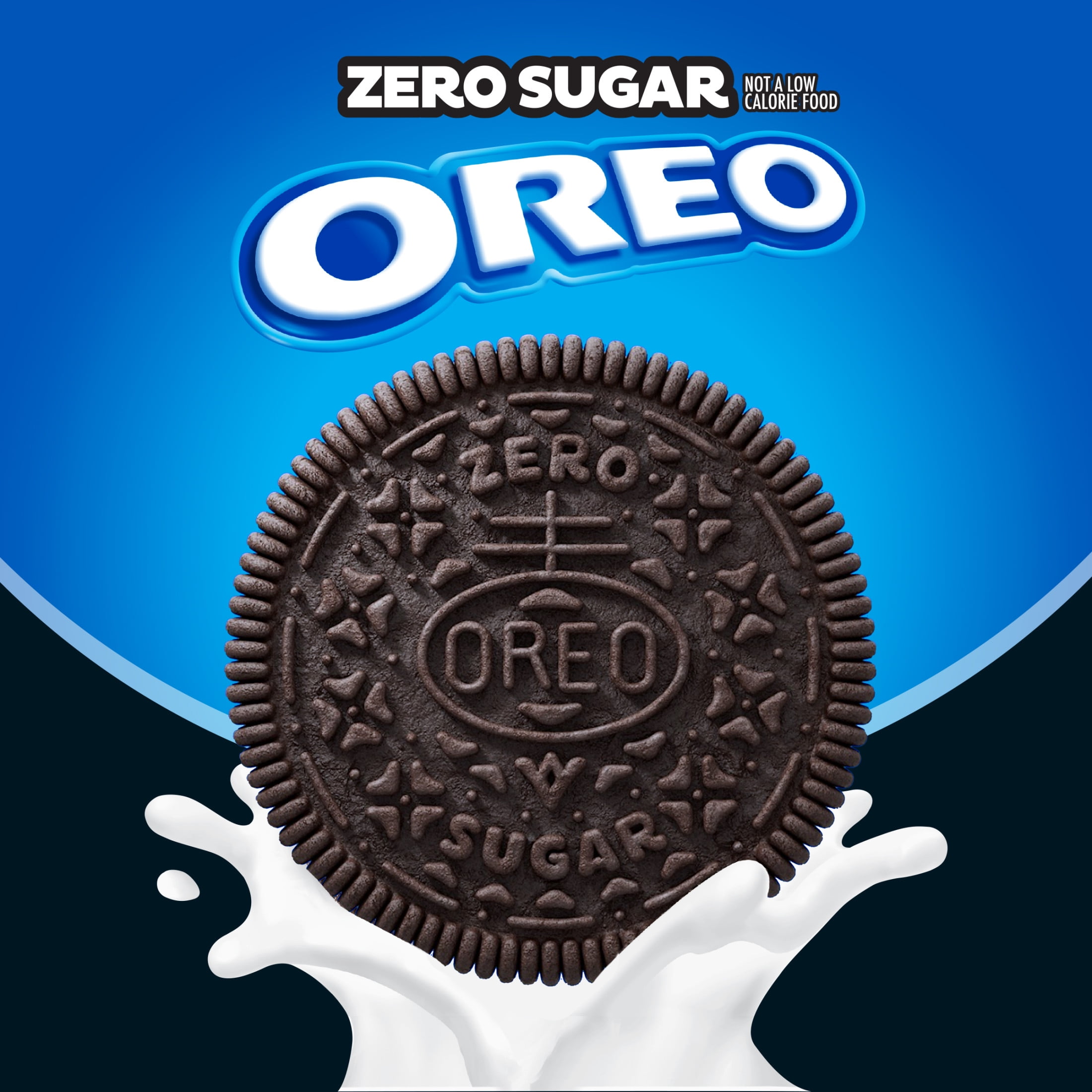 (2 pack) OREO Zero Sugar Chocolate Sandwich Cookies, 10 Snack Packs (2 Cookies Per Pack)