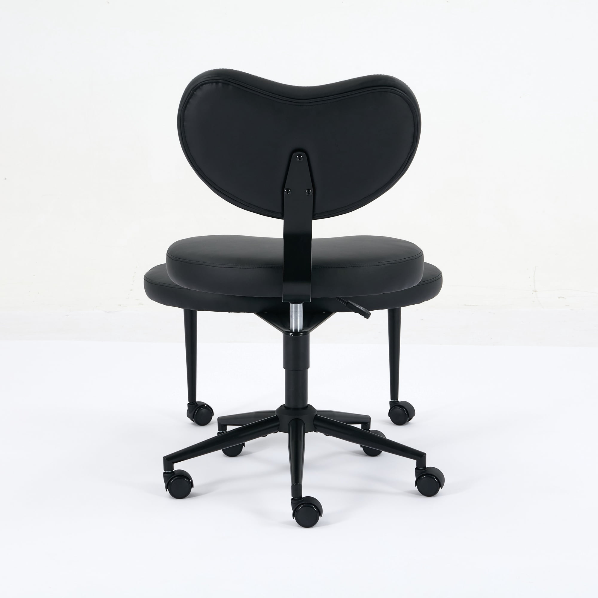 Meditation Chair Plus, Cross Legged Chair with Wheels, ADHD Chair, Criss Cross Desk Chair with Lumbar Support and Adjustable Stool, Flexible Design for Fidgety Sitters, Black