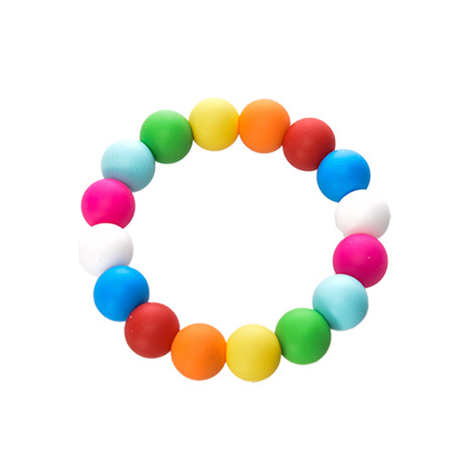 Silicone Chew Biting Bracelet Baby Teething Teether Bangle Chewy Beads G 