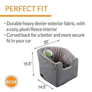 Angle View: K&H Pet Products Bucket Booster Dog Car Seat Small Gray 14.5" x 20"