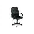 thumbnail image 3 of Lorell, Chadwick Managerial Leather Mid-Back Chair, 1 Each, Black, 3 of 10