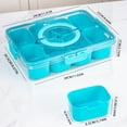 thumbnail image 2 of Bandeja dividida para servir aperitivos WACOI Travel Snackle, paquete de 1 paquete, azul, 2 of 7