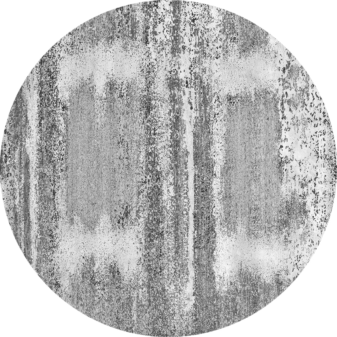 Ahgly Company Indoor Round Oriental Gray Industrial Area Rugs, 5' Round ...