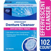 KR Antibacterial Denture Cleanser Effervescent Tablets 102 count - Pack of 1