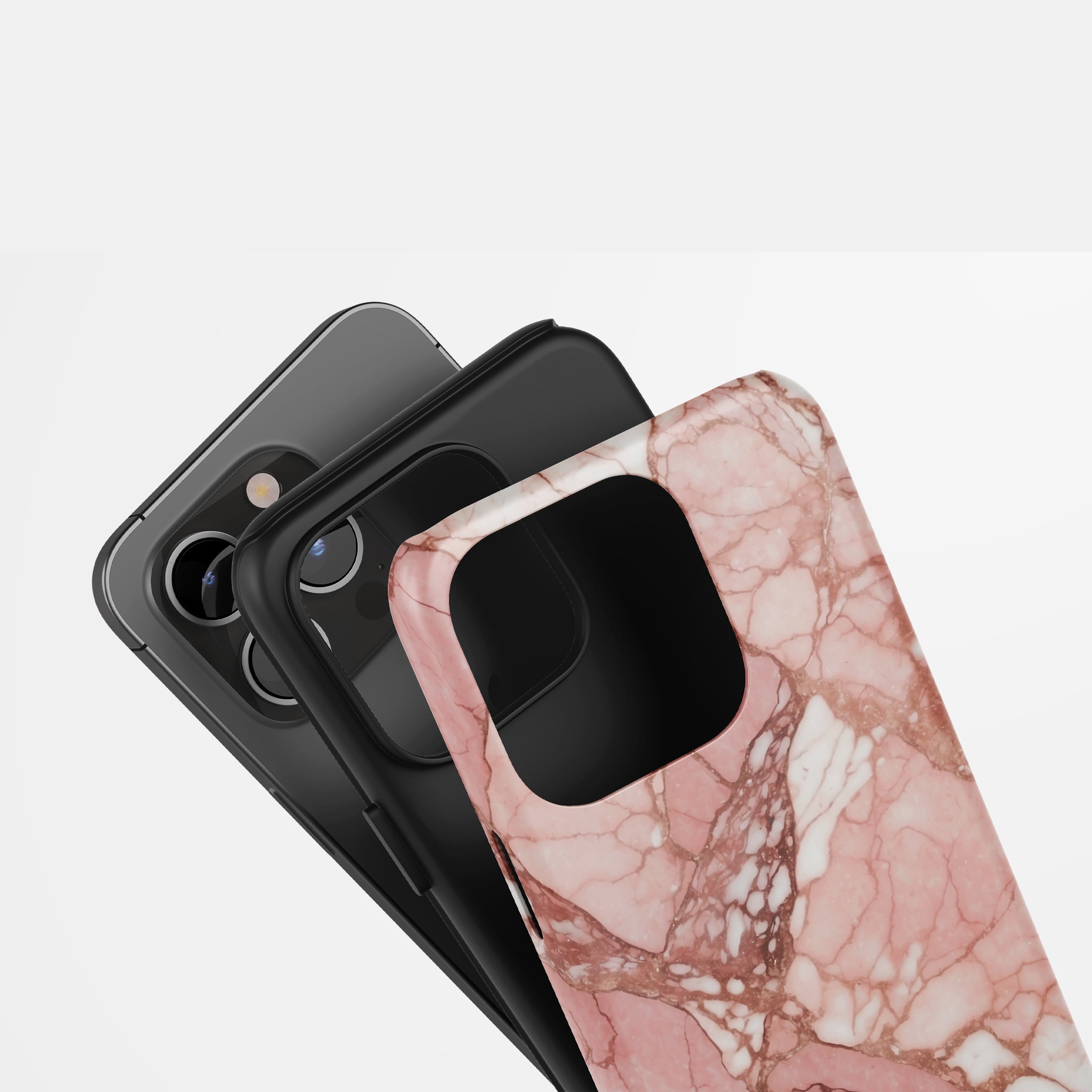 Marble Pink Phone Case For All iPhone Series Tough Protective Phone Case Elegant Marble