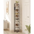 thumbnail image 2 of Hzuaneri 10-Tier Vertical Shoe Rack, Tall Shoe Organizer with 2 Hooks, Wooden Shoe Tower for Entryway, Hallway, Closet Space Saving, Free Standing, Greige, 2 of 9