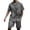 Grey, variant on Short Sets for Men Lightweight Short Sleeve Button Notch Collar Shirt and Shorts 2 Piece Matching Set Summer Outfits