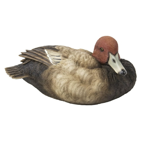 Hi-Line Gifts 8.5" Mallard with Red Head Outdoor Garden Statue