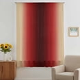 thumbnail image 3 of Dark Red Yellow Ombre Sheer Curtains 72 Inches Long, Farmhouse Modern Gradient Art Light Filering Curtains, Breathable Simi Curtain Privacy Drapes for Living Room Bedroom Lightweight Window Treatment, 3 of 9