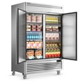 thumbnail image 1 of Coolski 54"W 2 Door Commercial Refrigerator, 49 Cu.ft Stainless Steel Reach-in Fridge, 1 of 9