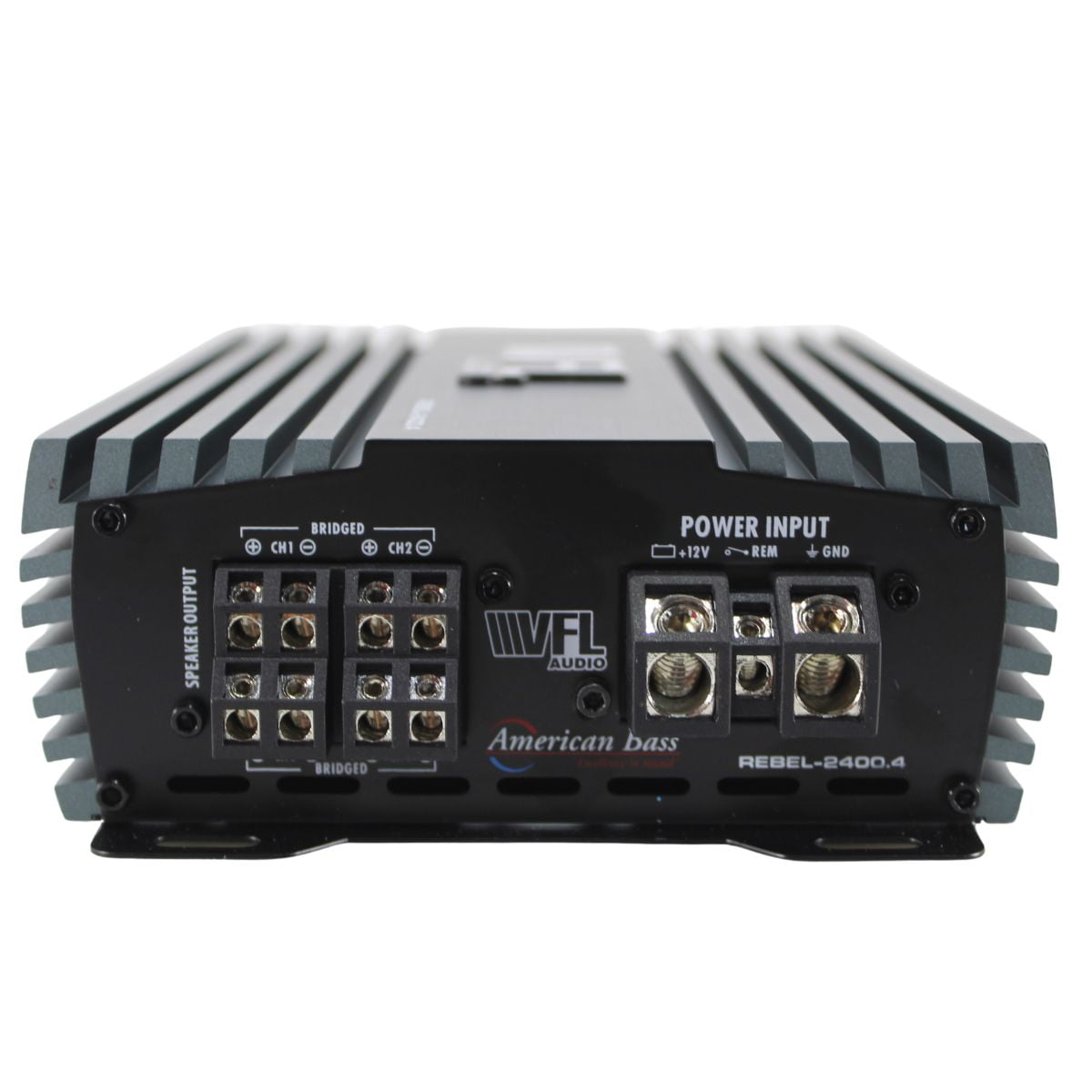 American Bass 2560 Watts 2-Ohm 4-Channel Class D Digital Amplifier REBEL-2400.4