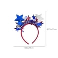 thumbnail image 3 of Diadema del 4 de julio con estrellas azules, rojas y blancas. Accesorios para fiestas y festivales con temática de bandera estadounidense para mujeres y hombres., 3 of 5