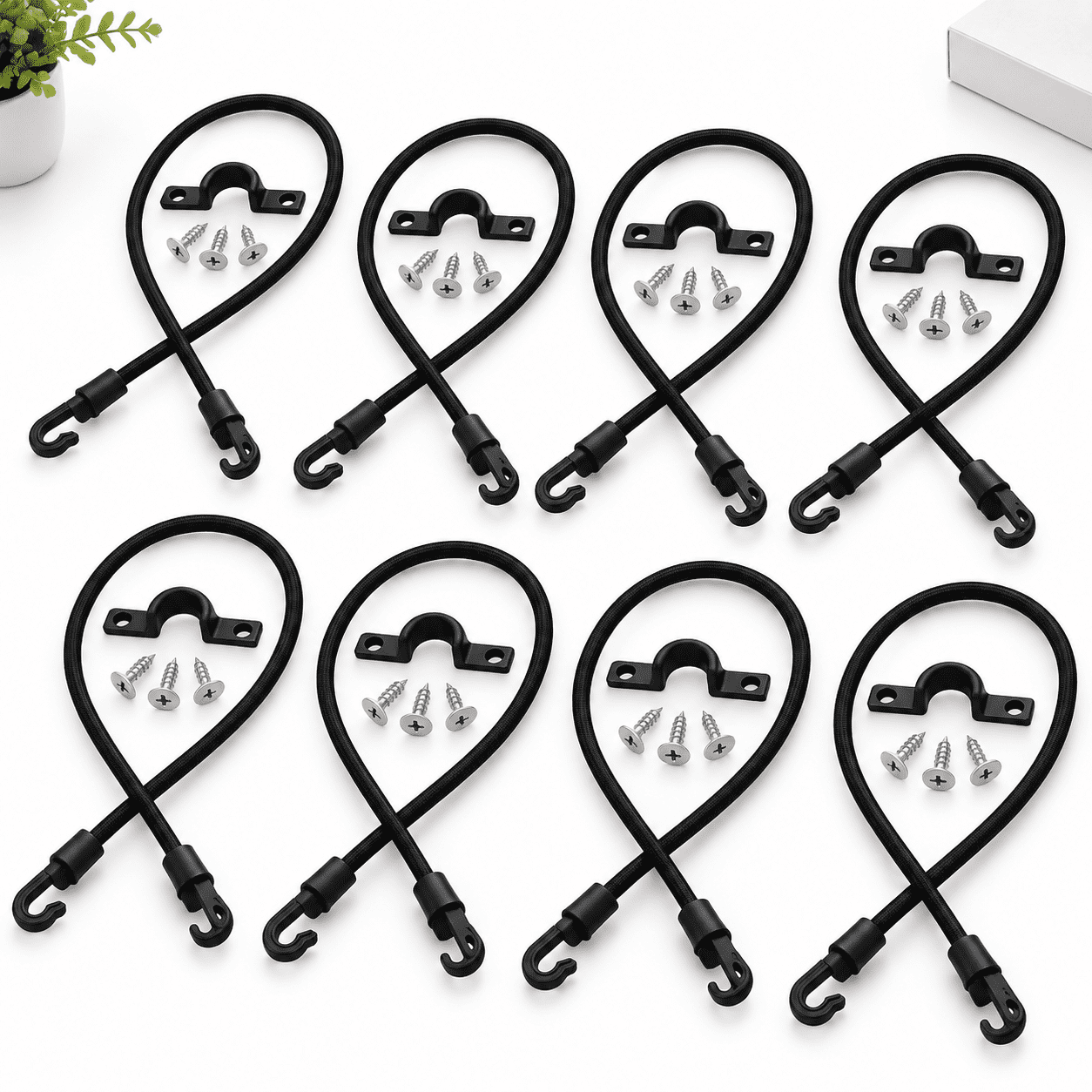 18 Inch 8 Set Fishing Rod Hold Down Straps Boat Deck Tamer Straps