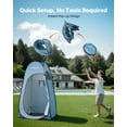 thumbnail image 4 of VEVOR Pop up Shower Tent, Instant Portable Privacy Tent Changing Room with Ground Stakes, Ropes, and Carry Bag, 190T Polyester with Silver Coating, Quick Setup, for Camping, Beach, Fishing, Blue, 4 of 9