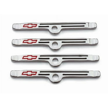 Proform 141-903 PFM141-903 V/C HOLD DOWN BOWTIE CHRM/RED Fits select: 1999-2022 CHEVROLET SILVERADO, 2005-2022 CHEVROLET EQUINOX