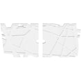 thumbnail image 2 of 40"W x 26 5/8"H x 3"ID x 14 1/4"C x 1"P Novo Architectural Grade PVC Contemporary Ceiling Medallion, Two Piece, 2 of 11