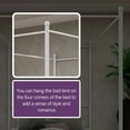 thumbnail image 5 of Caxkun Full Size Canopy Bed with Vintage Style Headboard and Footboard,Four Poster Bed Frame with Storage,White, 5 of 6