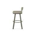 thumbnail image 3 of Amisco Travis 30 In. Swivel Bar Stool - Greige Faux Leather / Grey Metal, 3 of 9