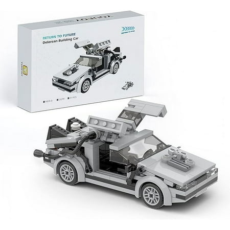 Car Building Block Kit, Bttf Time Machine Car Building Set Classic'80s Movie Collectibles Great Gifts Toys for Fans (214 pcs)