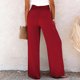 thumbnail image 4 of Pntutb Mujeres Casual Sólido Pantalones Cómodos Elásticos Cintura Alta Pierna Ancha Casual Loose Beach Pantalones Pntutb Pntutb-6820, 4 of 6
