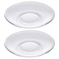 MUSEYA 2pcs Glass Saucer Decorative Plates For Snacks For Table Decoration Surface Protection Design