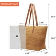 thumbnail image 3 of Straw Beach Tote Bag for Women Large Woven Shoulder Handbag Straw Bag for Summer Beach Vacation, 3 of 7