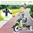 thumbnail image 4 of Babyjoy 3-in-1 Kids Tricycle with Lighted Wheels Folding Toddler Trike with Adjustable Seat Green, 4 of 10
