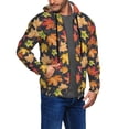 thumbnail image 2 of Kdxio Colorful Maple Leaves Print Men Hoodies Casual Hoodies for Men with Zip Pockets Full Zip Long Sleeve Sweatshirt Sports Hooded Jacket-Medium, 2 of 5