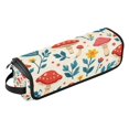thumbnail image 2 of Hair Tool Organizer Bag with Heat Resistant Mat Removable Travel Storage Case for Hot Air Brushes Curling Irons Cartoon Red Mushroom Pattern, 2 of 8