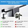 thumbnail image 6 of stusgo Matte Black 10-Piece Square Bathroom Hardware Set with Towel Bar, Hook, Toilet Paper Holder and Ring（Black）, 6 of 7