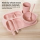 thumbnail image 2 of Kearding 6 unids/set de de cena dividido para niños, tazón, taza de agua, vajilla escolar para niños, vajilla, cubiertos, palillos de Buffet Mostrada Rosado, 2 of 6