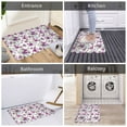 thumbnail image 5 of Rateoe Rose Flowers Pattern Flannel Door Mat Indoor Outdoor Entrance, Waterproof All-Weather Doormat,Fade Resistant, Low Profile Entryway Mat 16x24in, 5 of 7